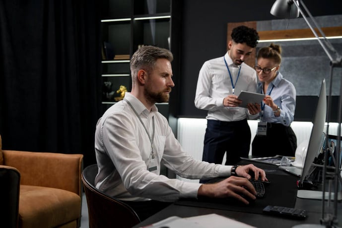 The andersenIT team reviewing systems and controls